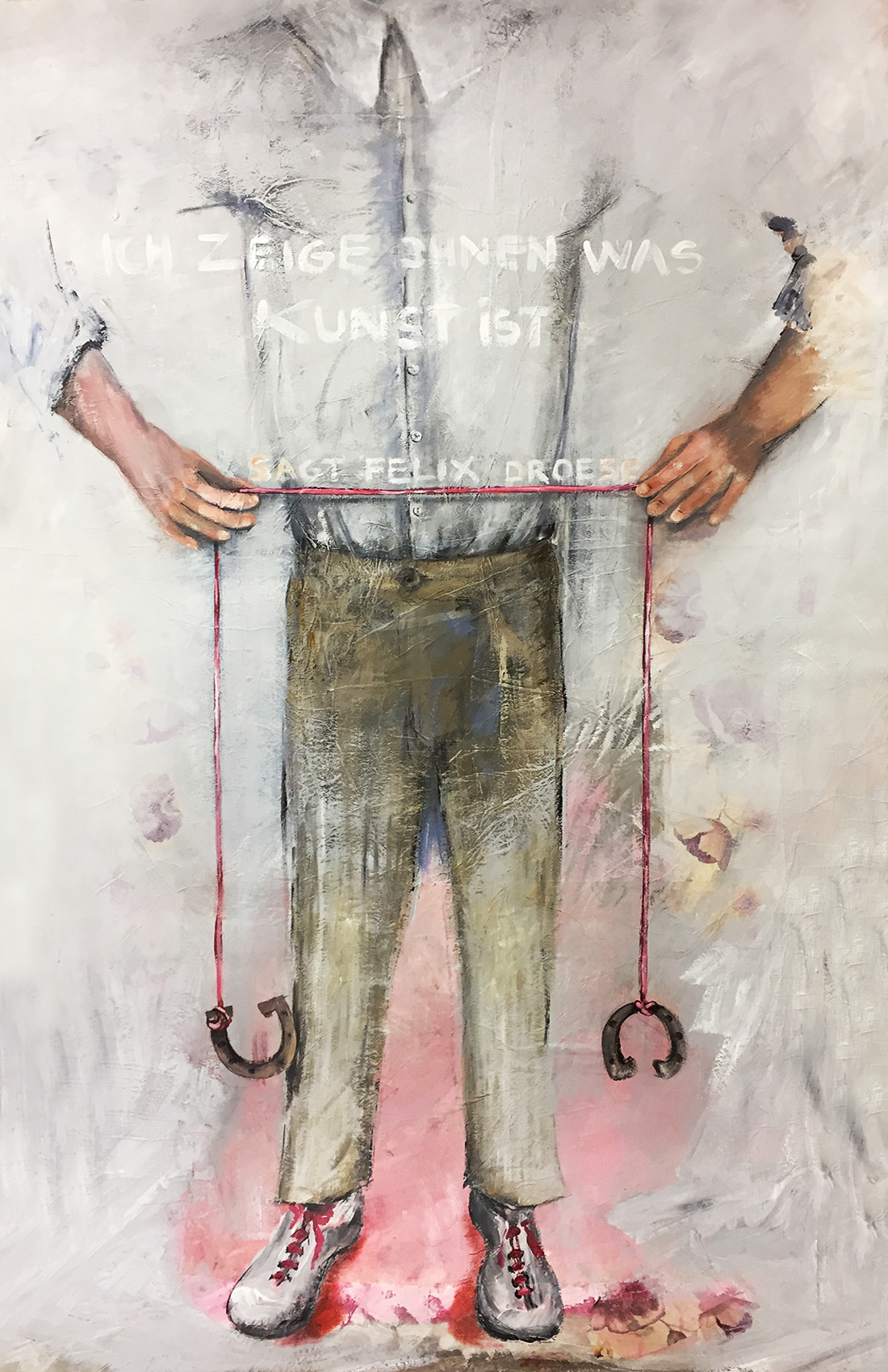 Hommage an Felix Droese / 150 x 95 cm / Acryl auf Bütten