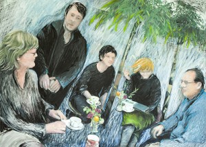 Tafelbild / 95 x 75 cm / Mixed Media, Künstlerin Helga Hartje